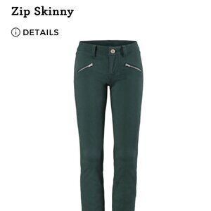 Cabi Dark Green Zip Skinny